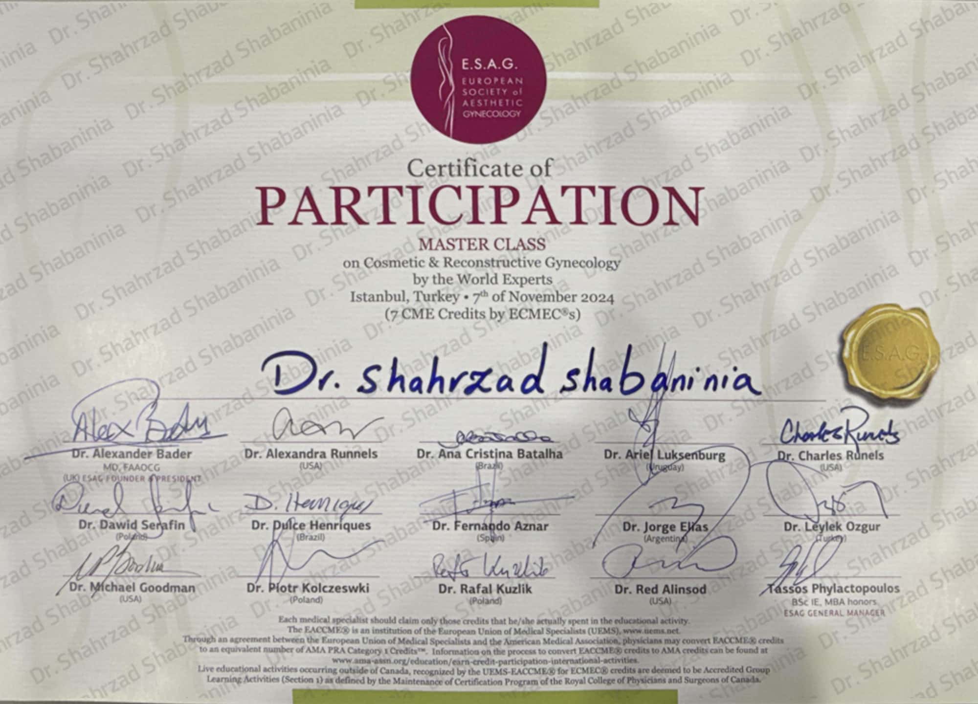 حضور در مستر کلاس زیبایی زنان اروپا