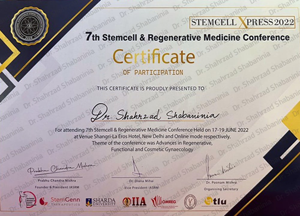 شرکت در کنگره stem cell و جوانسازی